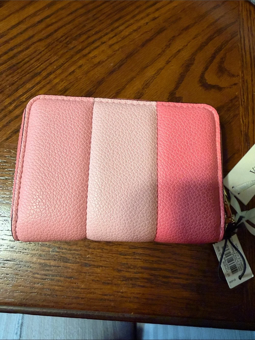 Victoria's Secret Pink Tri-Stripe Zip Around Wallet - Picture 2 of 4